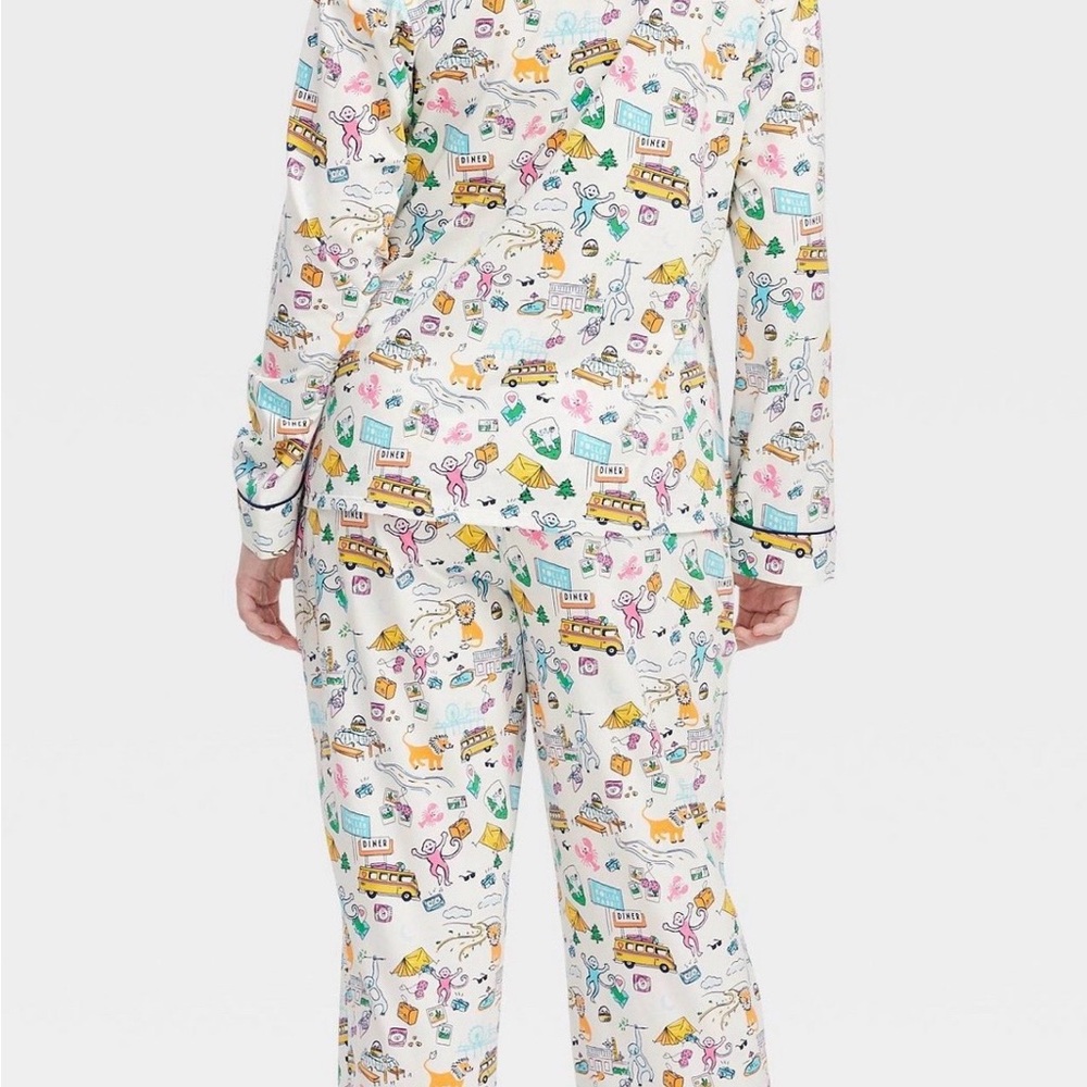 NWT Roller Rabbit x Target Women's Roadtrip Long Sleeves and Pants Pajama Set - Picture 2 of 2